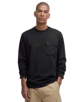 Men's Barbour Leazes Long Sleeve Relaxed T-Shirt - Black