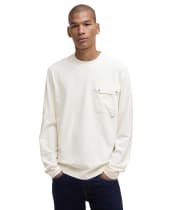 Men's Barbour Leazes Long Sleeve Relaxed T-Shirt - Whisper White