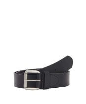 Men's Barbour Allanton Leather Belt - Matt Black