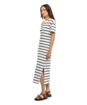 Women's Barbour Selena Midi Dress - Cloud / Navy Stripe
