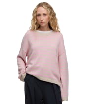 Women's Barbour Rosie Knitted Jumper - Oat / Cherry Blossom