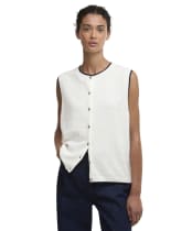 Women's Barbour Maia Knitted Vest - Cloud / Navy