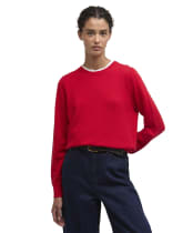 Women's Barbour Oakley Knitted Jumper - Poppy Red