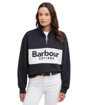 Women's Barbour Zaria Half Zip Sweatshirt - Dark Navy