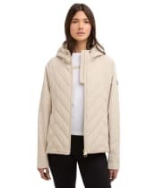 Women's Barbour International Dakota Quilted Sweater Jacket - Cement