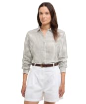 Women's Barbour Marine Shirt - Dusky Khaki Stripe