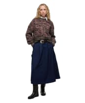Women's Barbour Saima Denim Midi Skirt - Rinse Wash Denim