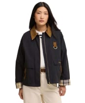 Women's Barbour Icons Spey Showerproof Jacket - Dark Navy / Dress Tartan