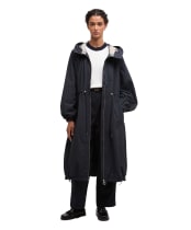 Women's Barbour Kempsey Showerproof Parka - Dark Navy / Dress Tartan