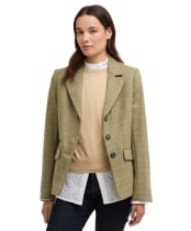 Women's Barbour Lupin Tailored Jacket - Light Olive Check