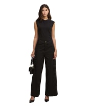 Women's Barbour International Alexis Wide Leg Trousers - Black