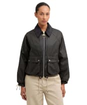 Women's Barbour Marron Waxed Jacket - Grey / Dress