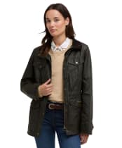 Women's Barbour Summer Sapper Waxed Jacket - Archive Olive / Ancient