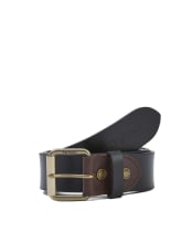 Men’s Barbour Contrast Leather Belt - Black / Brown