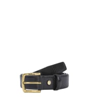 Men's Barbour Jaspar Leather Belt - Black