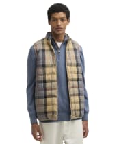 Men's Barbour Reversible Tartan Puffer Gilet - Dress Tartan