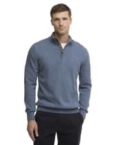 Men’s Barbour Cotton Half Zip Sweater - Dusk Blue