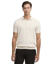Men's Barbour Wellburn Knitted Polo Shirt - Oatmeal