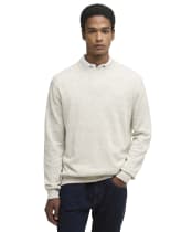 Men's Barbour Flaxby Linen Blend Crew Neck - Neutral