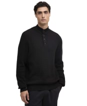 Men's Barbour International Herring Half Zip Jumper - Black