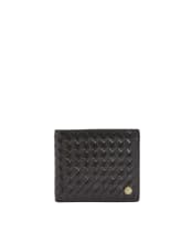 Men's Barbour Farne Woven Leather Wallet - Black