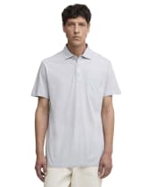 Men's Barbour Steventon Linen Blend Tailored Fit Polo Shirt - Blue Haze