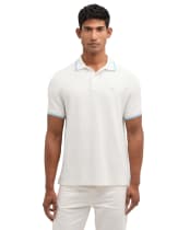 Men's Barbour Ferriby Tailored Textured Polo Shirt - Whisper White
