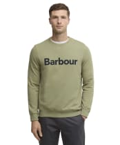 Men's Barbour Pique Applique Crew Sweatshirt - Laurel Green