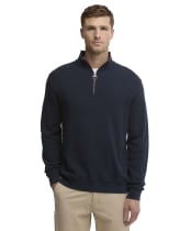 Men's Barbour Pique Interlock Half Zip Sweatshirt - Navy