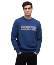 Men's Barbour International Essential Graphic Crew Sweatshirt - Insignia Blue