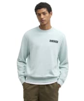 Men's Barbour Livingstone Crew Neck Sweatshirt - Mint Blue
