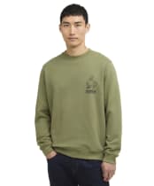Men's Barbour International Staithes Graphic Sweatshirt - Olvine