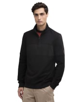Men's Barbour International Kaspian Half Zip Sweatshirt - Black