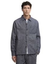 Men's Barbour Stillwater Linen Blend Overshirt - Navy