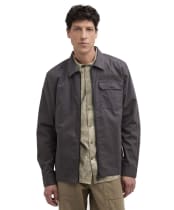 Men's Barbour Crail Wax Ripstop Overshirt - Asphalt