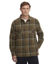Men's Barbour Trent Checked Overshirt - Olive