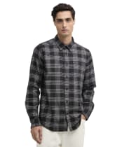 Men's Barbour International Heanes Waffle Check Shirt - Black