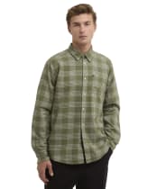 Men's Barbour International Heanes Waffle Check Shirt - Burnt Olive