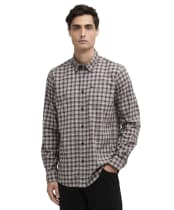 Men's Barbour International Peregrine Check Shirt - Burnt Henna