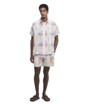 Men's Barbour Patch Swim Shorts - Red