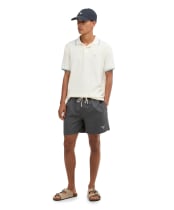 Men's Barbour Water Reactive Leaf Print Swim Short - Asphalt
