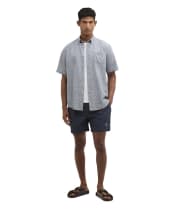 Men's Barbour Water Reactive Tartan Swim Short - Navy