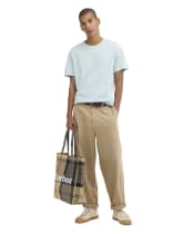 Men's Barbour Cotton Linen Relaxed Trouser - Washed Stone
