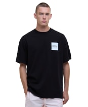 Men's Barbour International Micro Block Graphic Oversized T-Shirt - Black