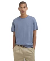 Men's Barbour Washed Tartan T-Shirt - Washed Blue
