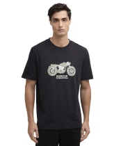 Men's Barbour International Piston Graphic  T-Shirt - Black