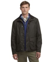 Men's Barbour Sander Waxed Jacket - Olive