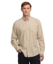 Men's Barbour Finwell Gingham Tailored Fit Shirt - Stone