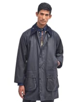 Barbour Border Wax Jacket - Navy
