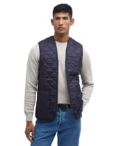 Men's Barbour Quilted Waistcoat / Zip-in Liner - Navy